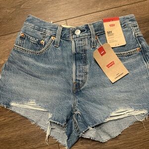 Levi's Light Blue Jean Shorts